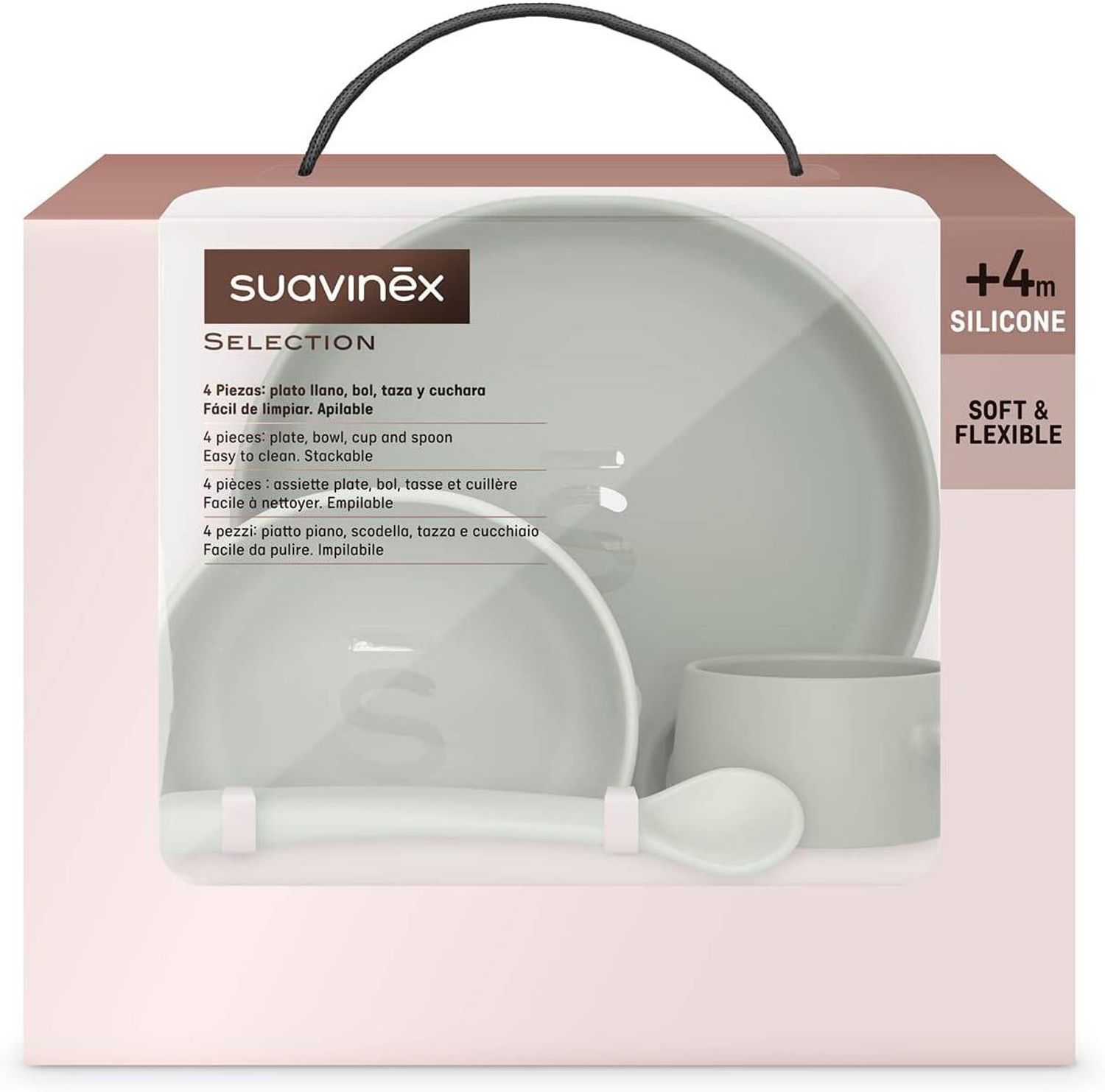 Suavinex Colour Essence силикон хоолны сет – Ногоон өнгө 