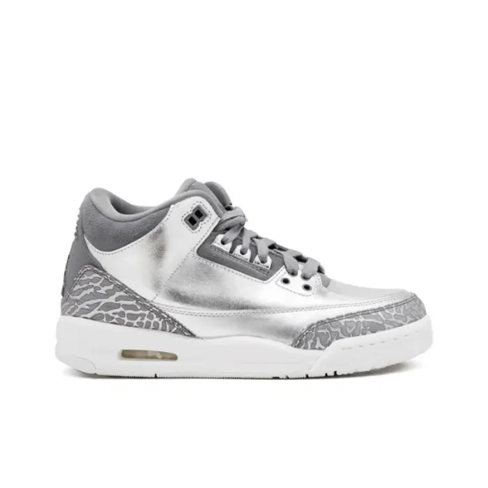 Jordan 3 Retro Premium Heiress Metallic Silver GS