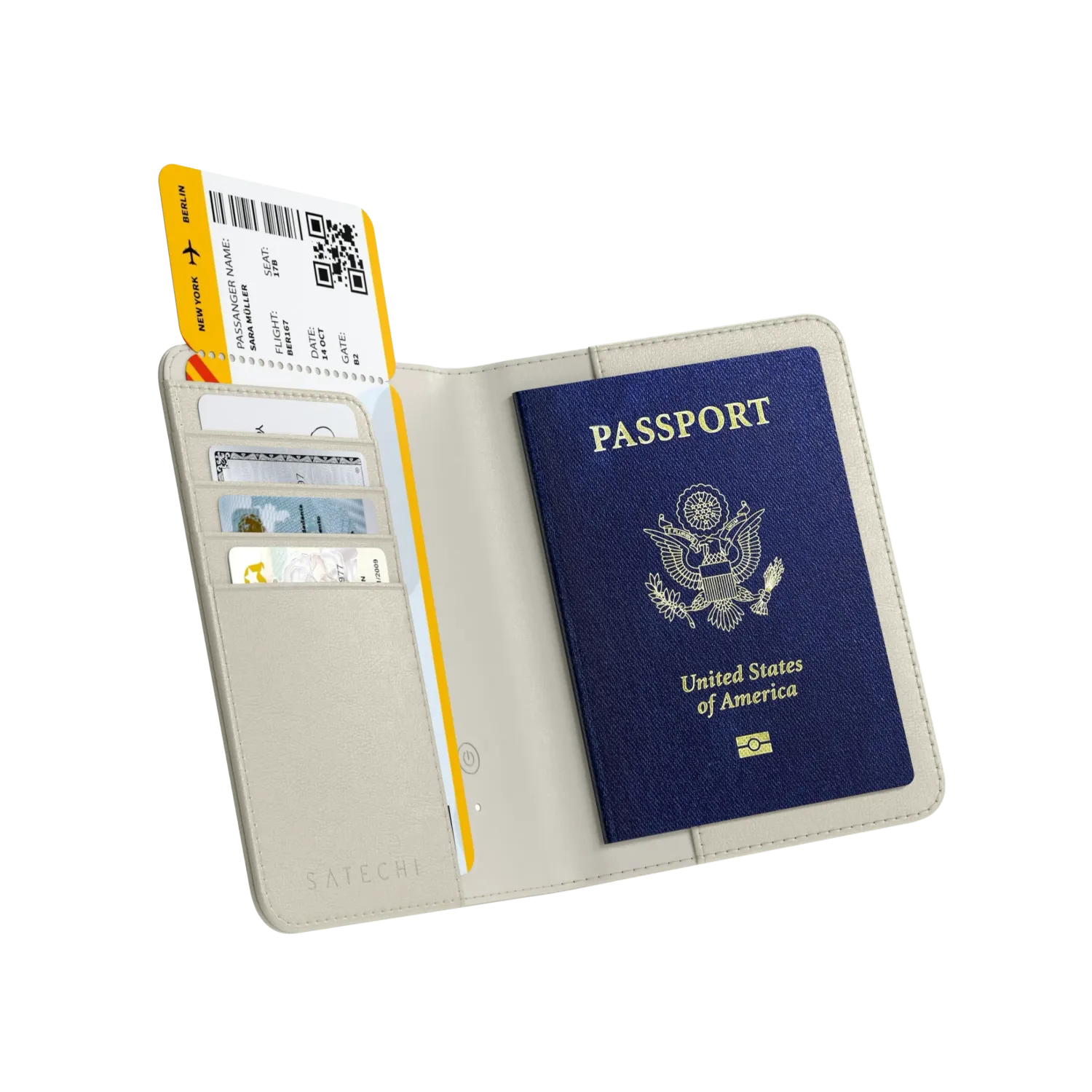 Vegan-Leather FindAll™ Passport Cover