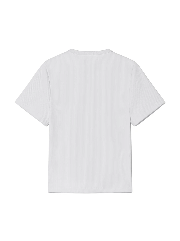 G CLASSIC RIB CREW NECK TEE - WHITE