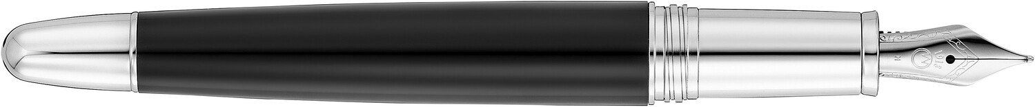 Waldmann Précieux pinstripe pattern black lacquered 18K gold nib