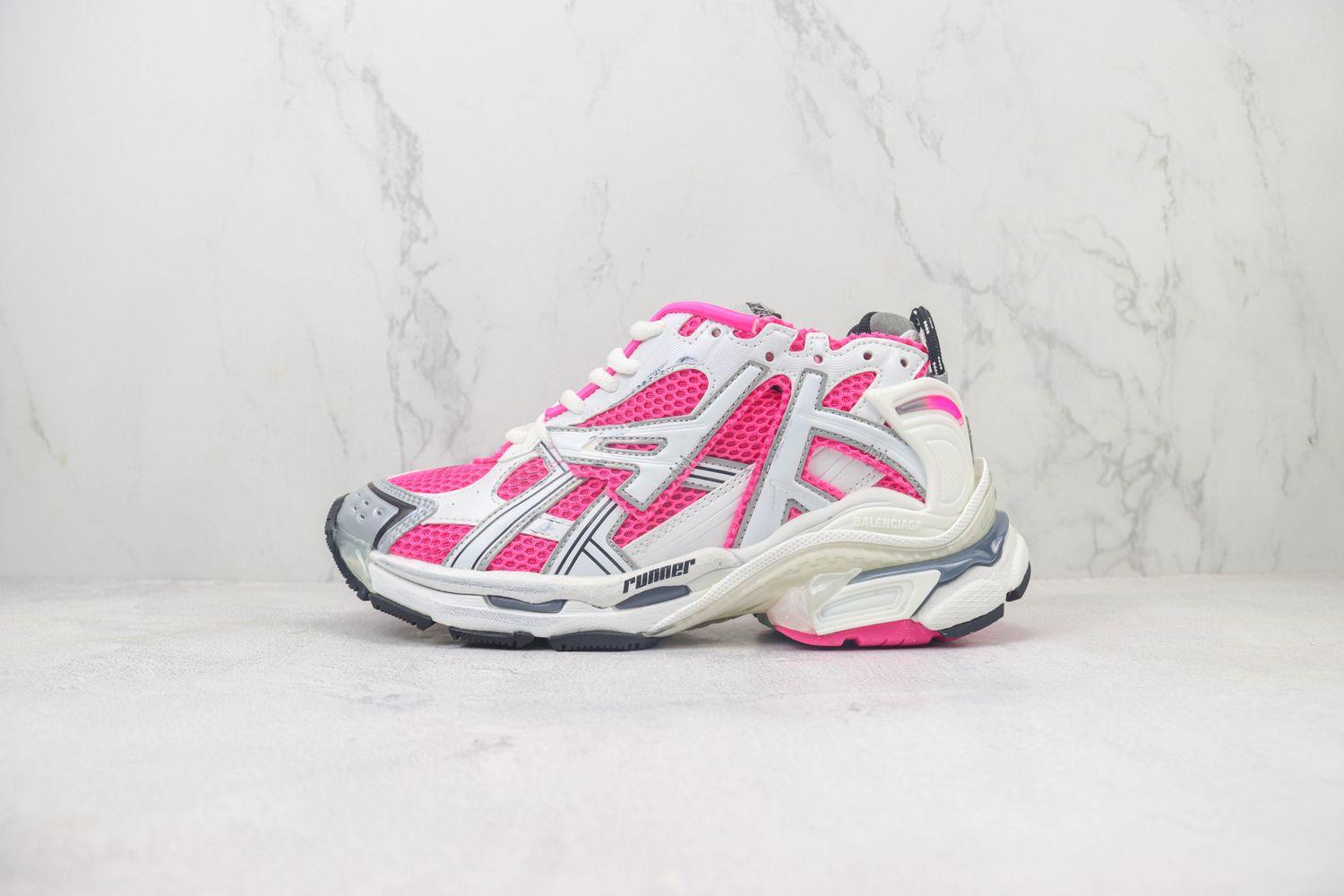 Balenciaga Wmns Runner Sneaker 'White Neon Pink'