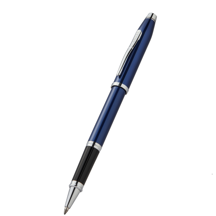 Cross Century® II Polished Translucent Cobalt Blue Engraved Diamond Pattern with Polished Chrome Appointments Selectip® Rollerball Pen