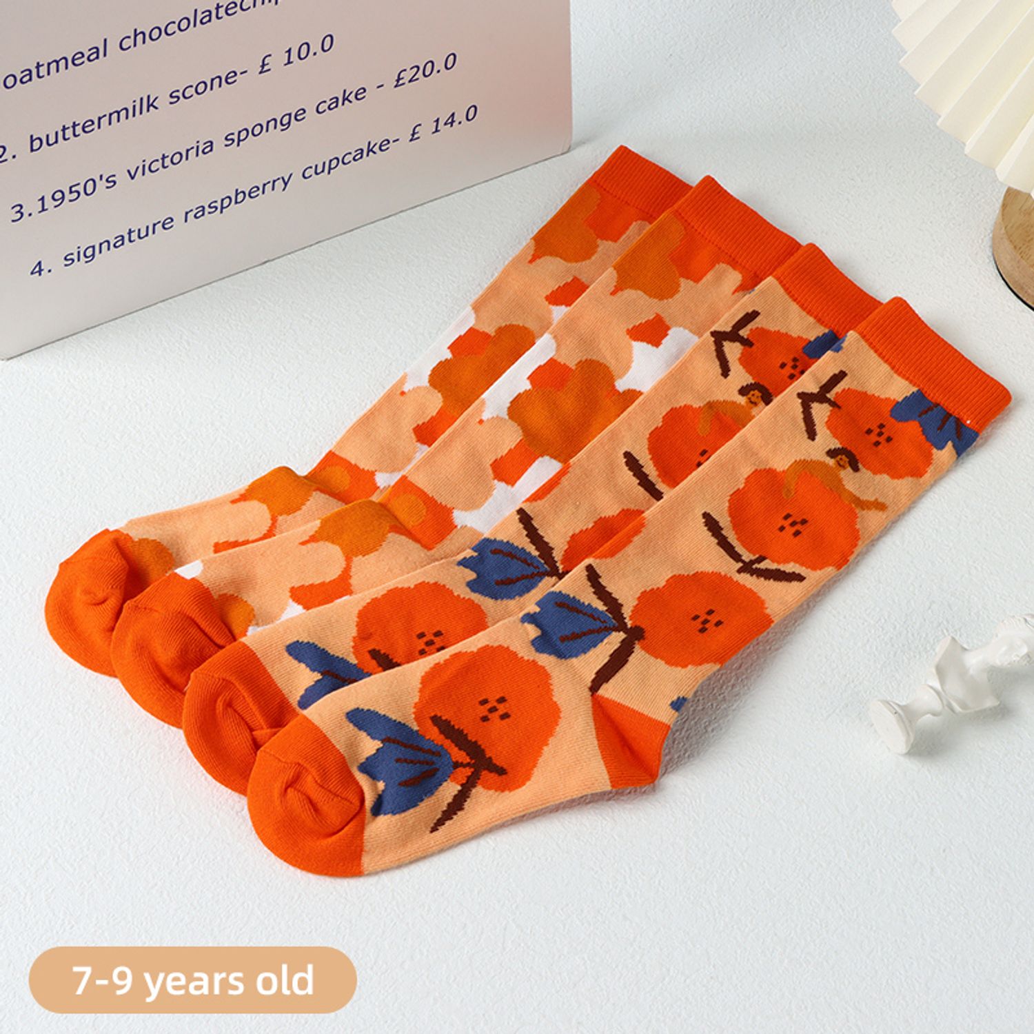 Knee-Length Jacquard Socks for Kids (7-9Y)