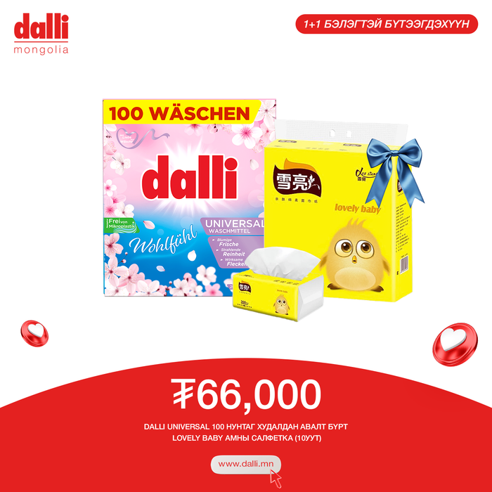 Dalli Color 100 Нунтаг + Aмны салфетка