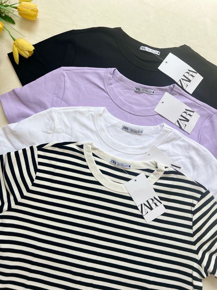 Zara t shirt lavanda yagaan