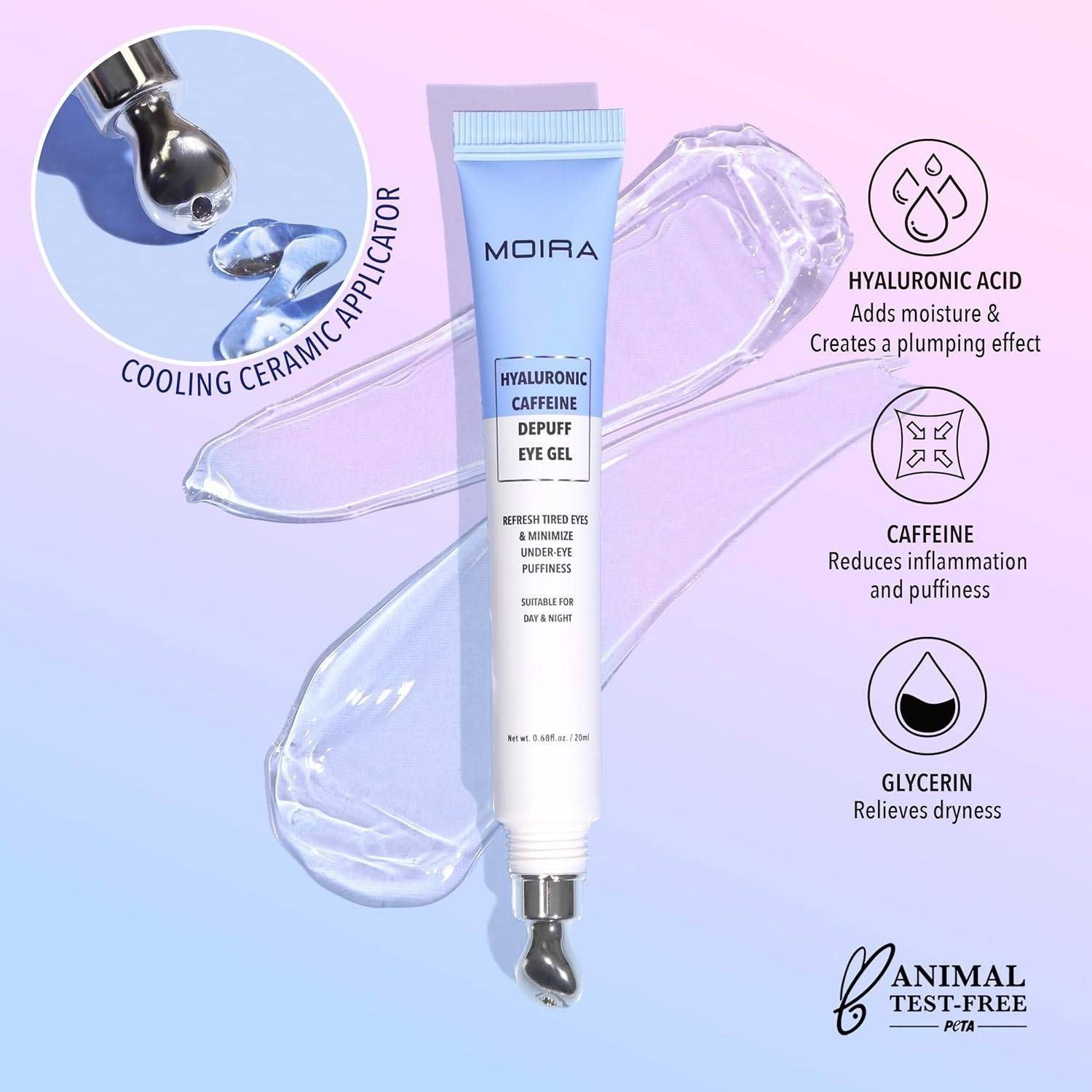 Moira Hyaluronic Caffiene Depuff Eye Gel