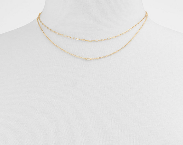 QELATRAM-972-r on gold-L Necklaces