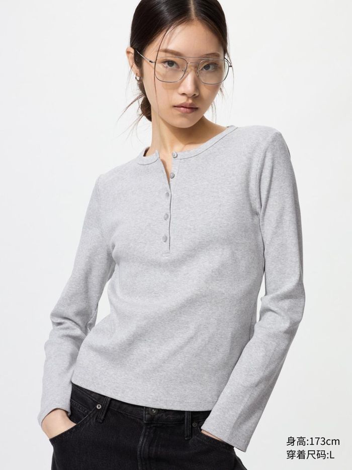 UNIQLO эмэгтэй henley цамц