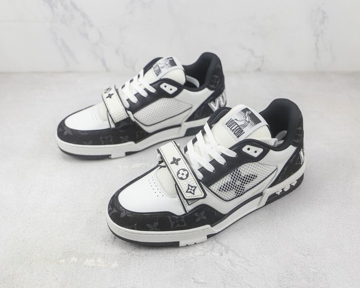 LOUIS VUITTON TRAINER MONOGRAM DENIM BLACK WHITE