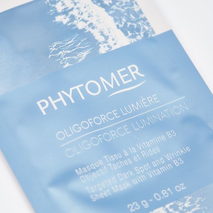 OLIGOFORCE LUMINATION Targeted Dark Spot and Wrinkle Sheet Mask with Vitamin B3