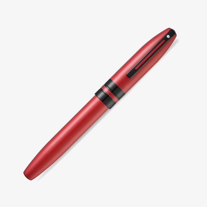 Sheaffer Icon Fountain Pen - Metallic Red Lacquer Black PVD Trims FP-F