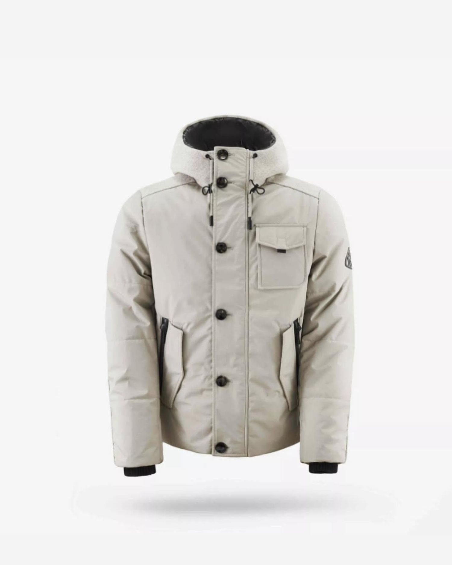 The Medley I Short Parka with italian wool mix Taupepe
