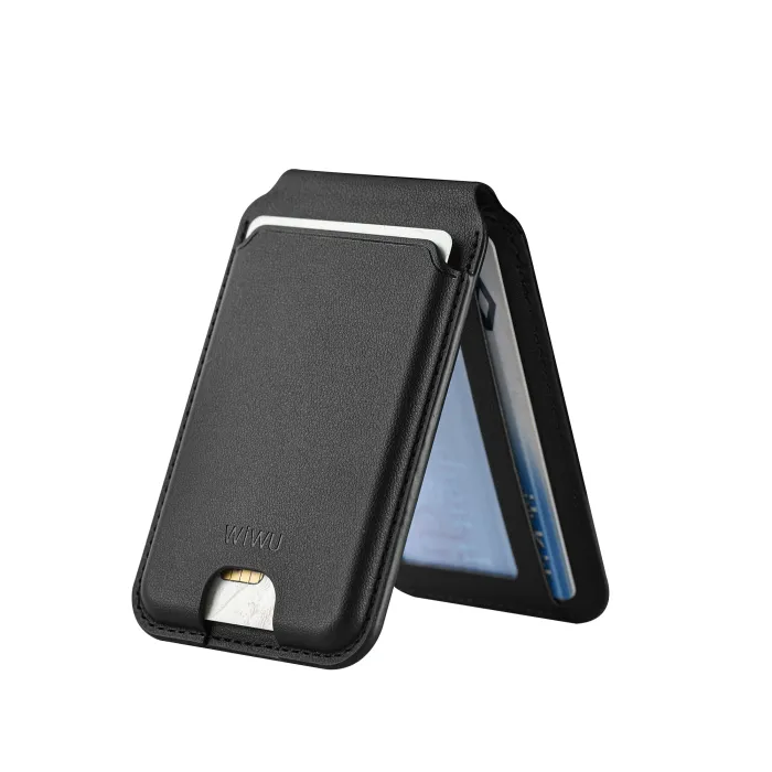 WiWU 2-in-1 Mag wallet with Strong Magnetic Adsorption Phone Stand and Card Wallet MW-003