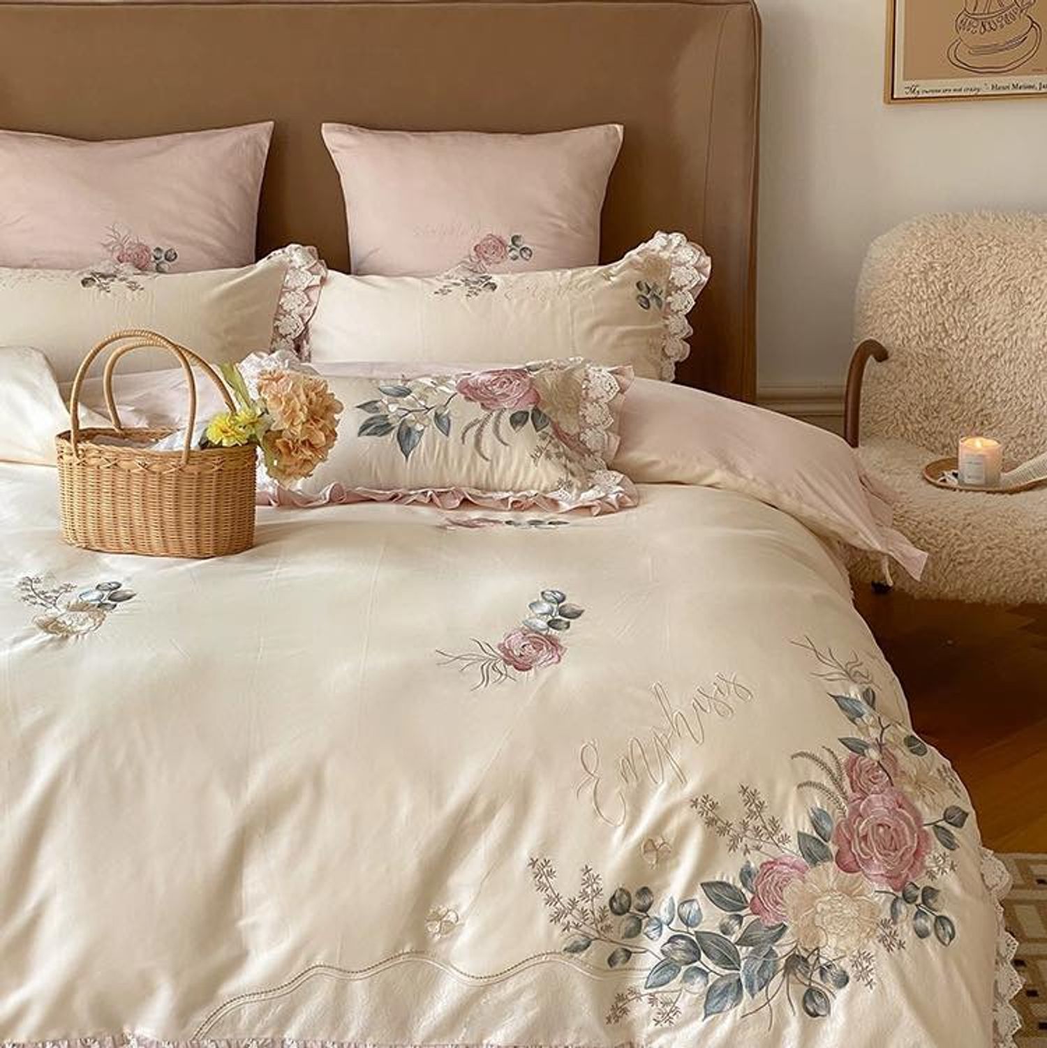 Зөөлөн сатин материалтай нягтаршил өндөртэй зөөлөн даавуун хос