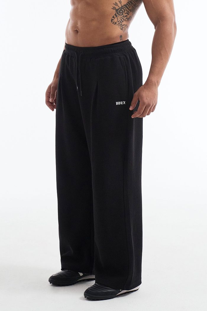 Low Pintuck Waffle Wide Pants 