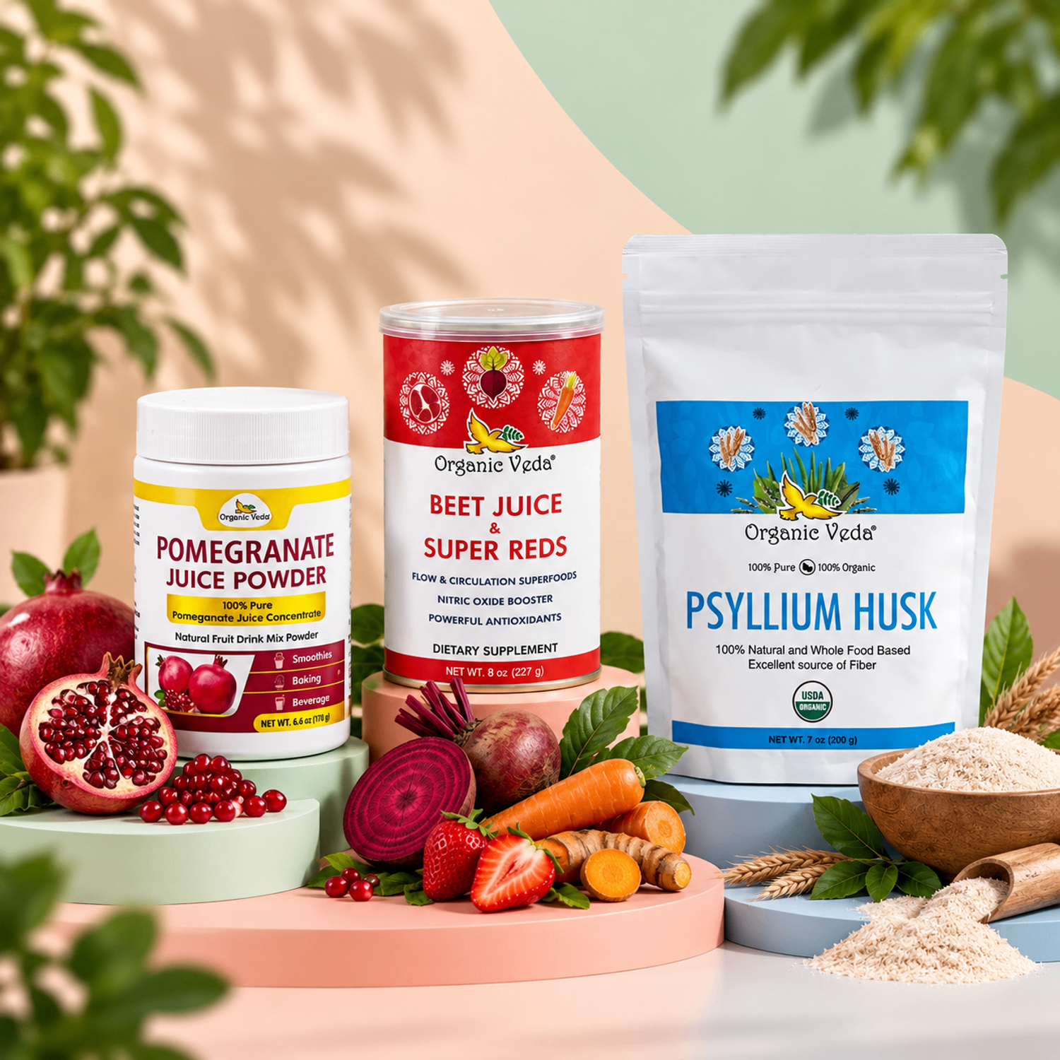 Organic Veda  Heart, Antioxidant & Fiber Support Bundle