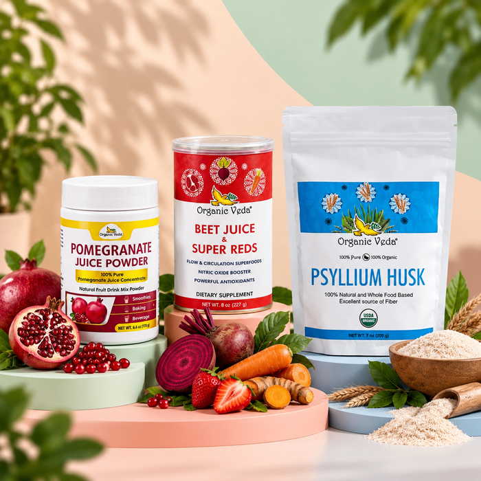 Organic Veda  Heart, Antioxidant & Fiber Support Bundle