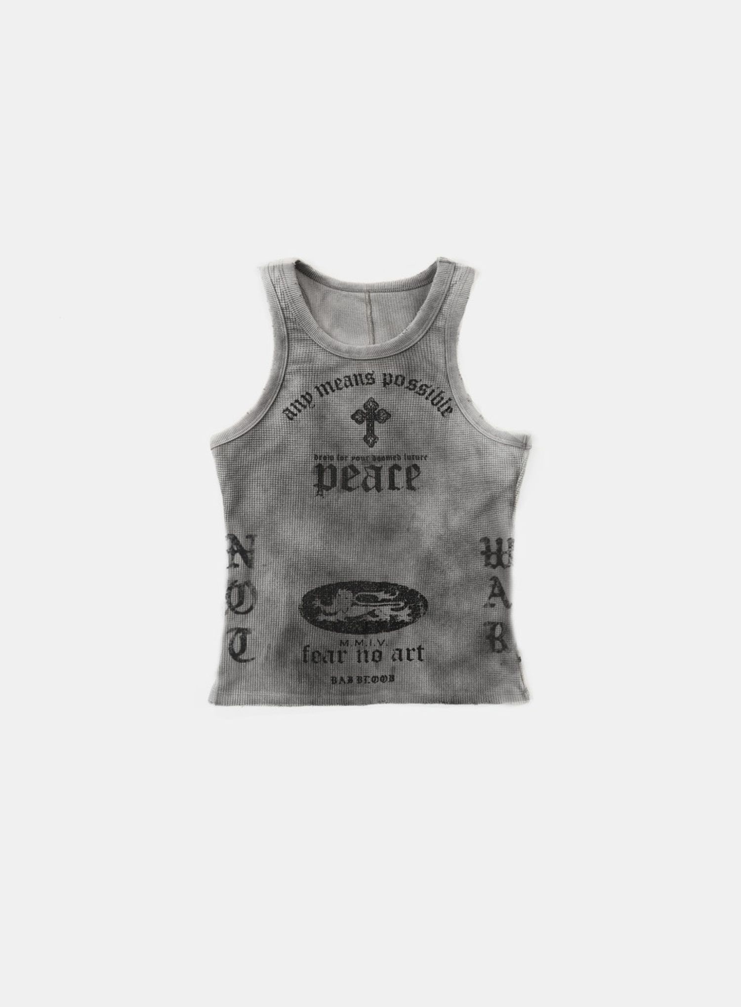 PEACE NOT WAR Tank - Dusty White