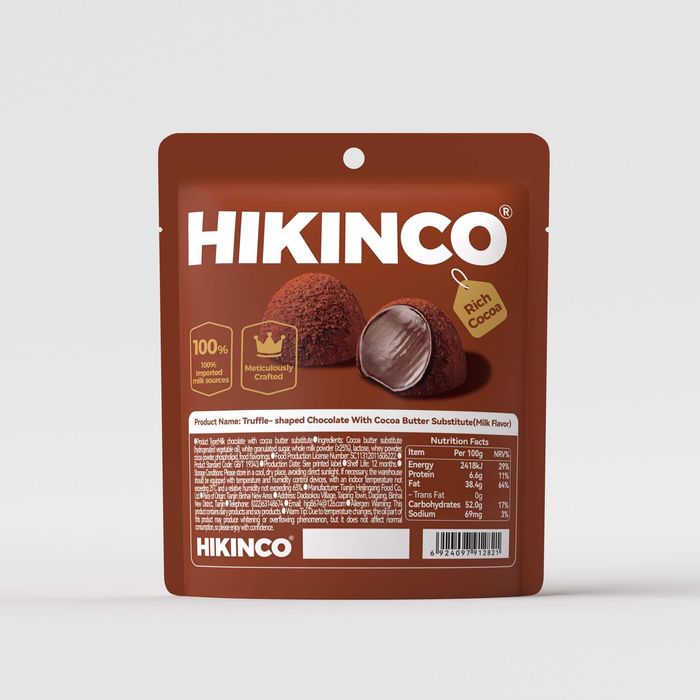 Шоколад Труфел Hikinco /сүүтэй/ 60гр