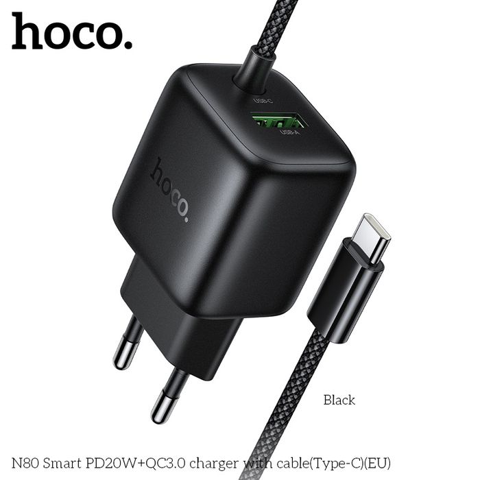 Hoco N80 Түргэн Цэнэглэгч (Type-C)(Евро)