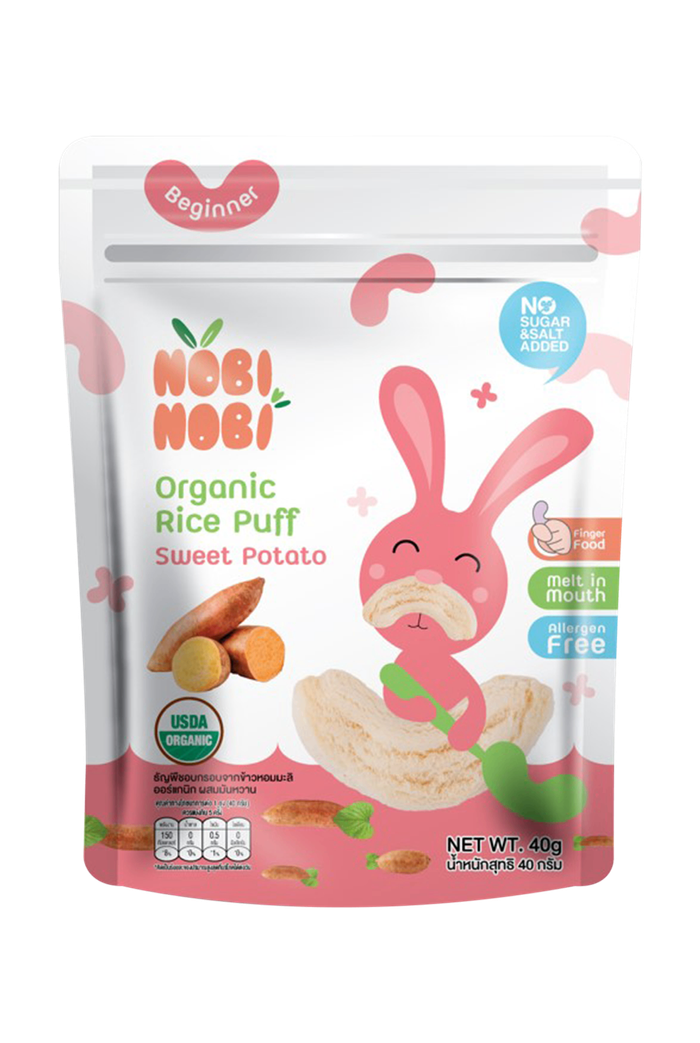 Organic Rice Puffs Sweet Potato/ Будааны чипс (Амтат төмстэй)