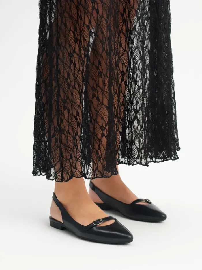 Black Slingback Ballet Flats