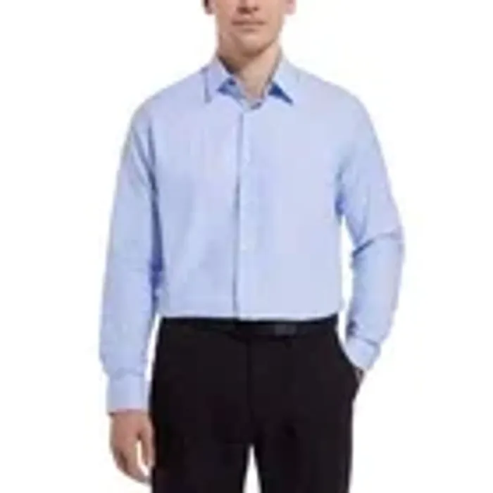 Duchamp Men's Slim Fit Cotton Stretch Shirt, Blue, XXLarge