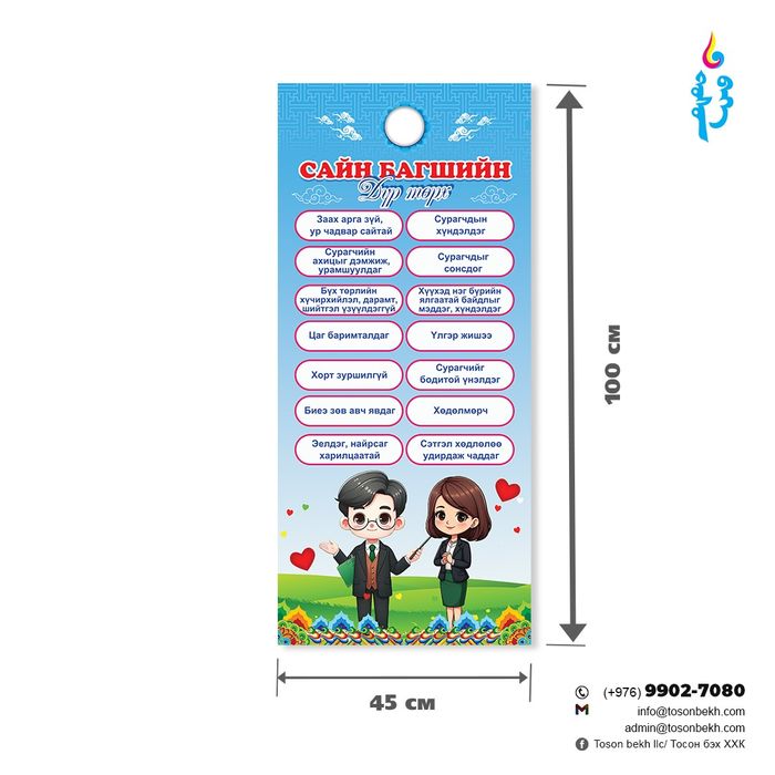 Сайн багшийн дүр төрх самбар