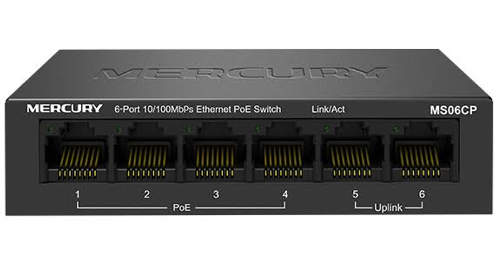 Mercury metal PoE switch /100, 1000Mbps/