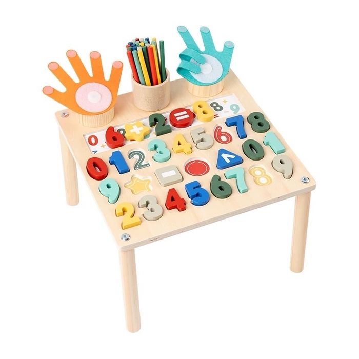 Number Puzzle Learning toy - Модон ширээтэй тоо сурах тоглоом