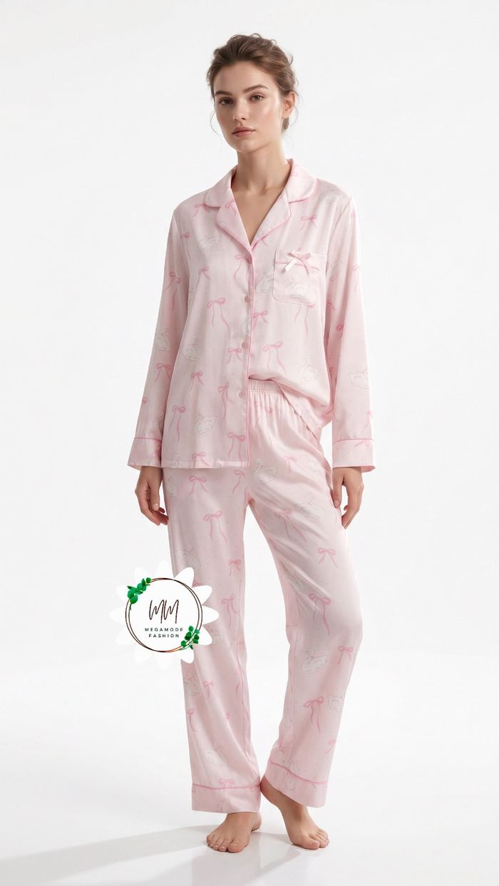 New trend pink silk pajama