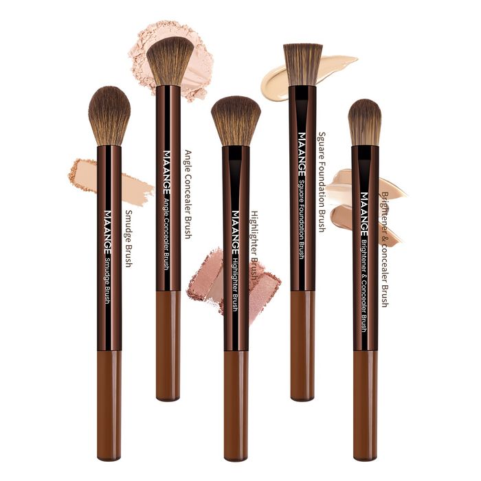 5pcs medium size aluminum eyeshadow brush