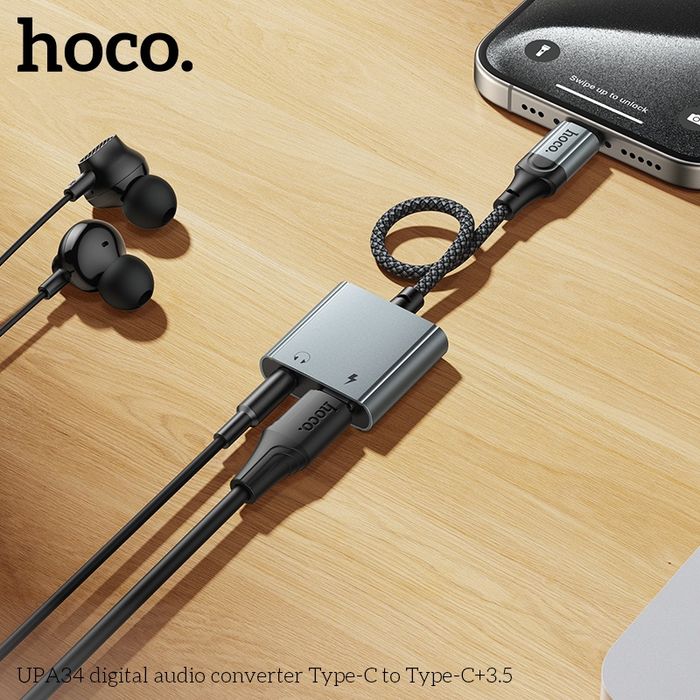 Hoco UPA34 type-c гээс type-c+3.5 шилжүүлэгч