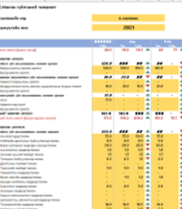 Мөнгөн гүйлгээний төлөвлөлт болон гүйцэтгэл 