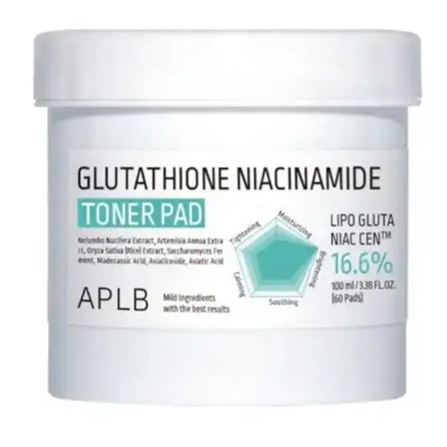 APLB glutathione niacinamide toner pad