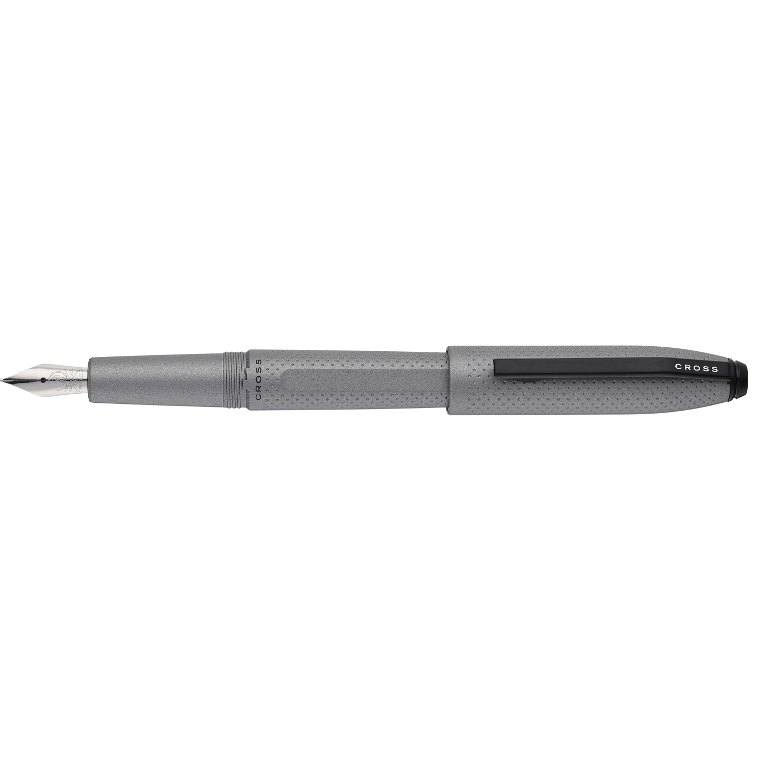Prism Graphite Resin with Polished Chrome Stainless Steel Medium Nib Fountain Pen