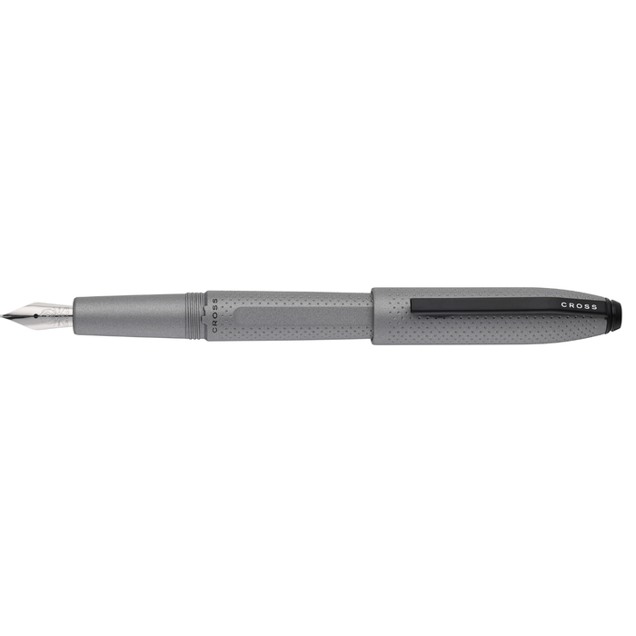 Prism Graphite Resin with Polished Chrome Stainless Steel Medium Nib Fountain Pen