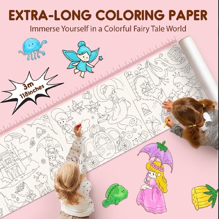 Sticky Coloring Poster -Наалддаг зурагт буддаг цаас ( Fairytale Land )