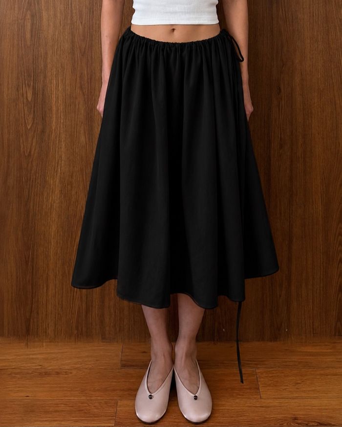TIE SKIRT | BLACK