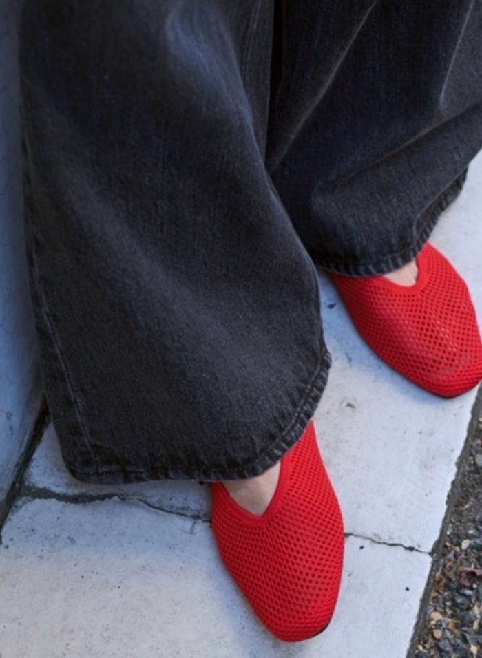 Emmi knit shoe red