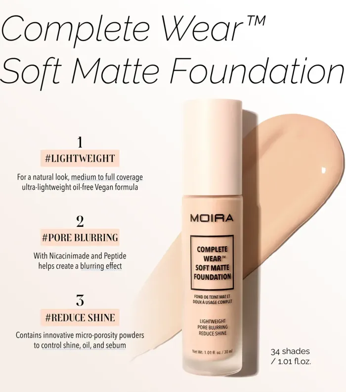 Moira Complete wear soft matte foundation /325W/