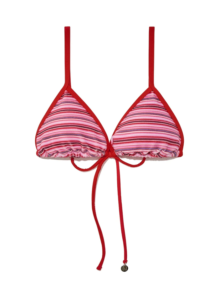 TRIANGLE BIKINI TOP - CHERRY COKE