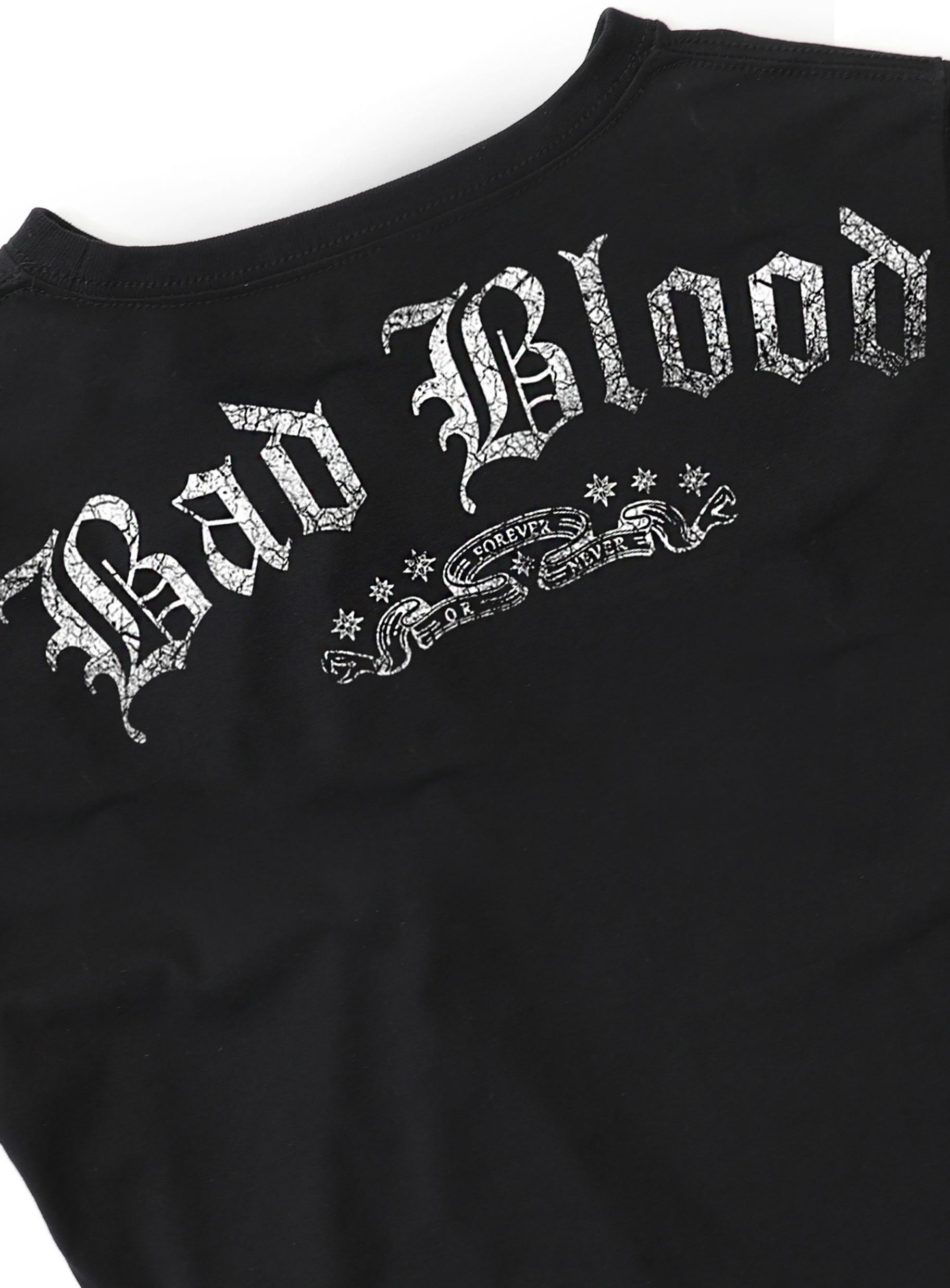 Crack Print T-Shirt - Black