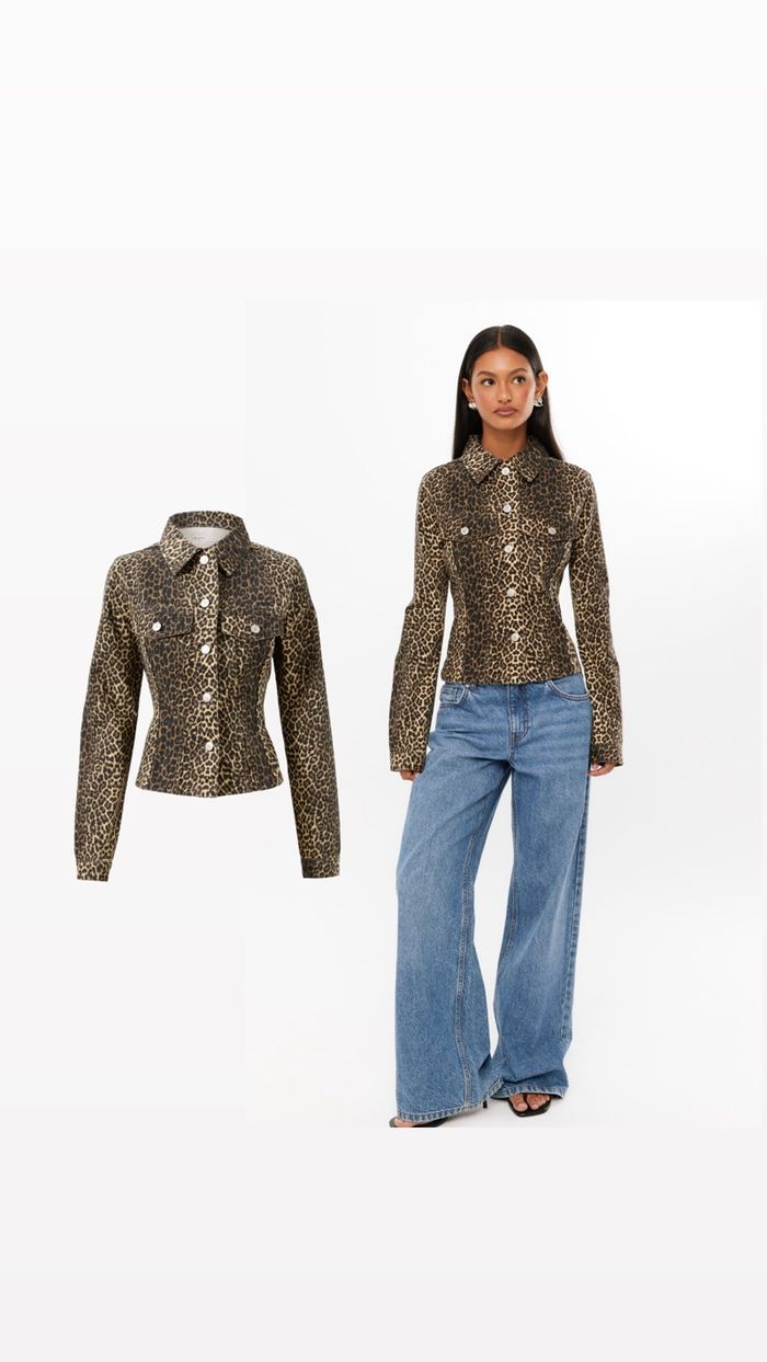 Denim printed jacket