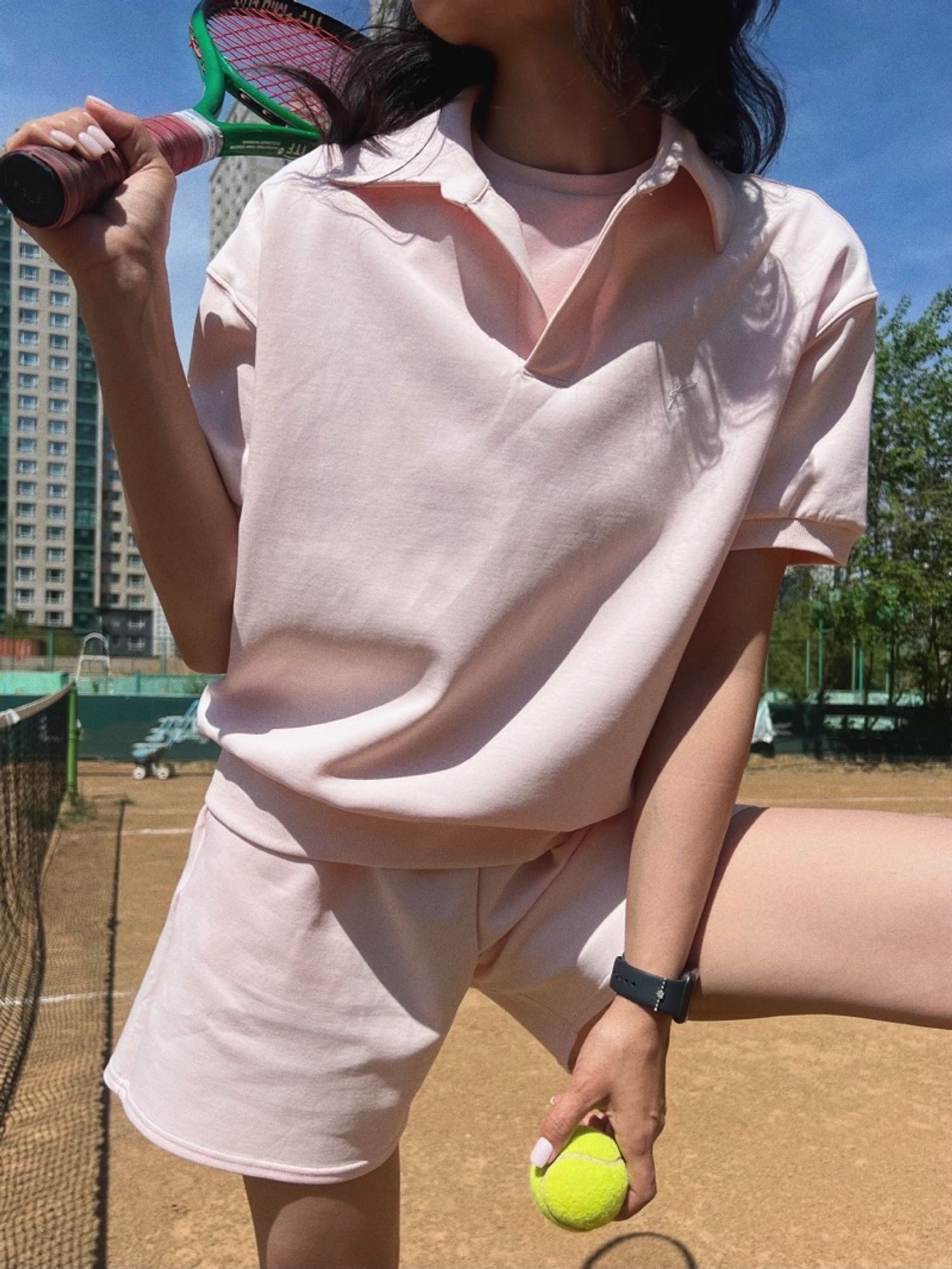 Classic midi sleeve polo set