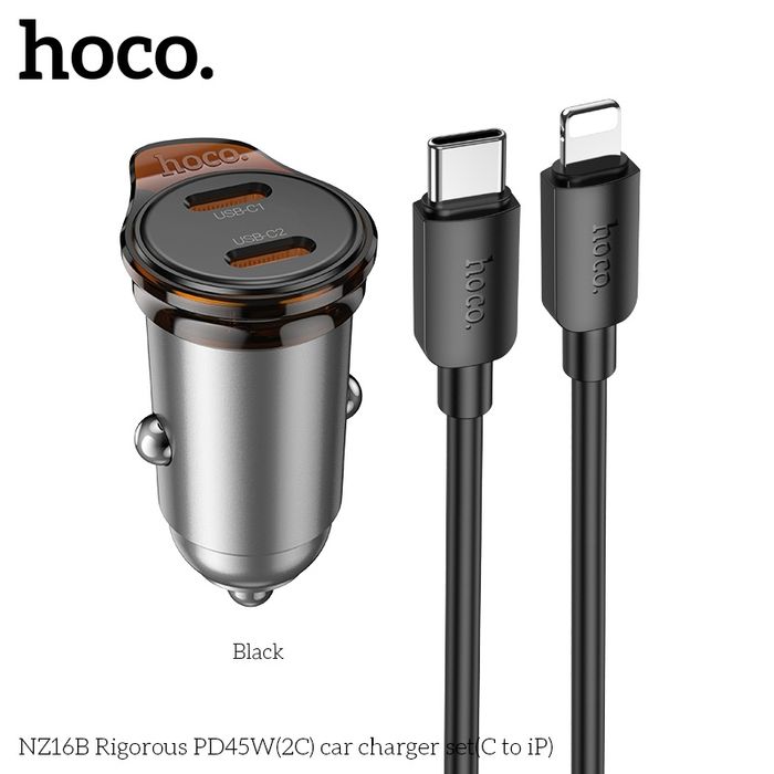 Hoco NZ16 PD30 Ваттын Машины Цэнэглэгч (C-iP)