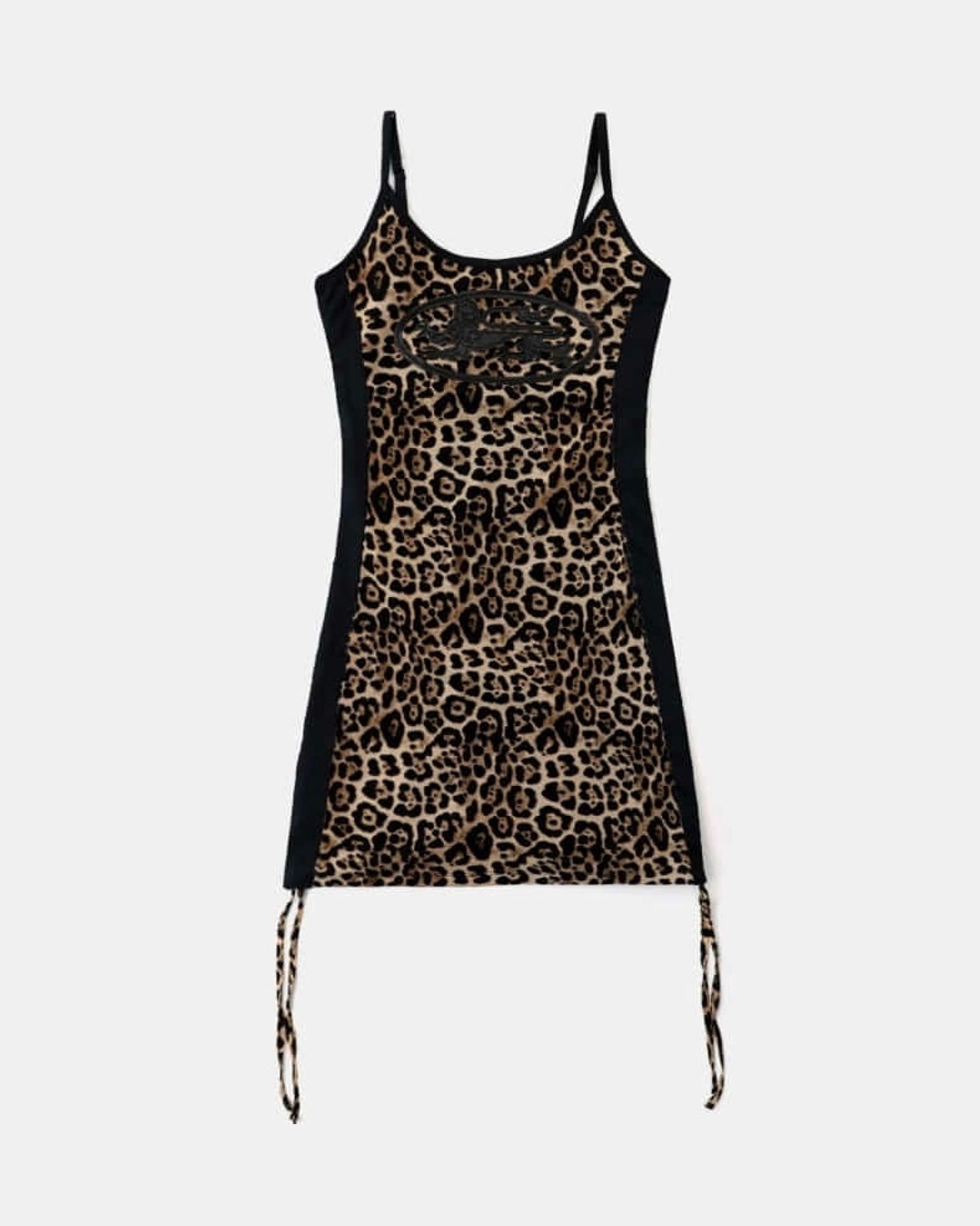 Mystic String Mini Dress - Brown Leopard