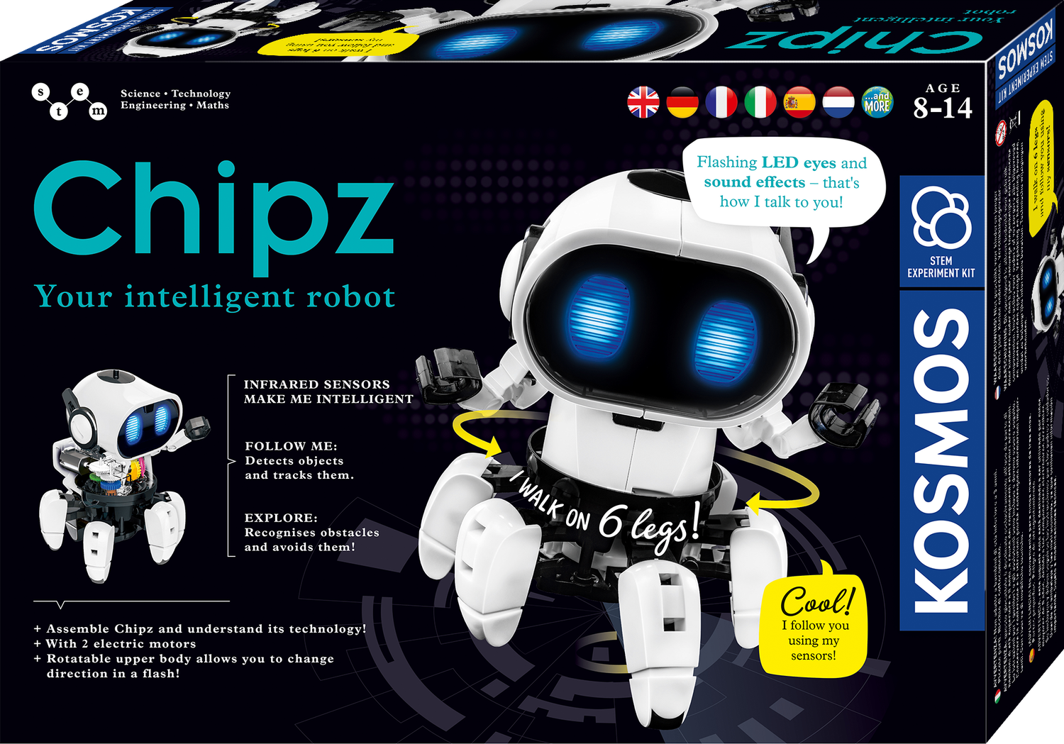 Chipz — Мэдрэгчтэй 3 хөлт робот