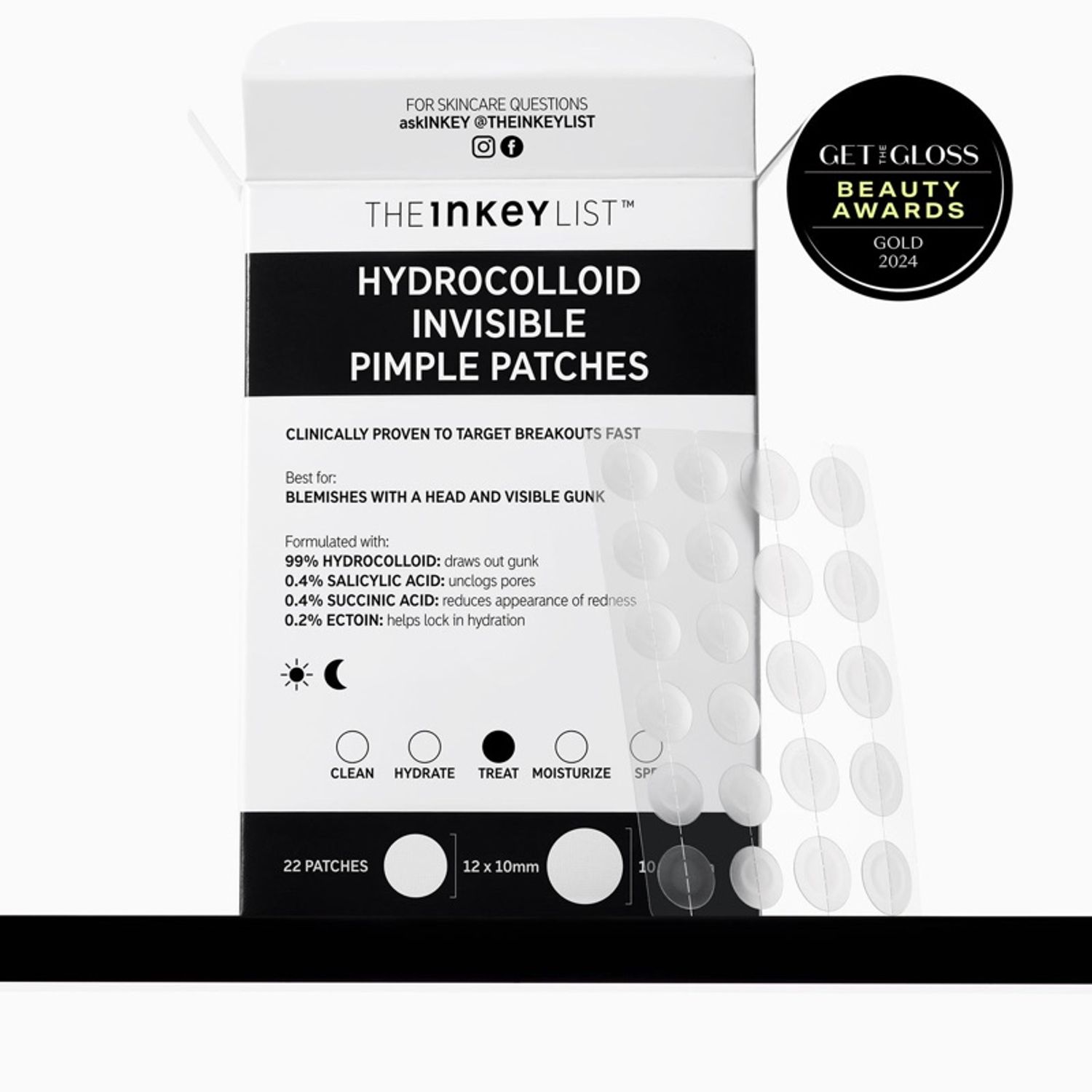 THE INKEYLIST- HYDROCOLLOID INVISIBLE PIMPLE PATCHES